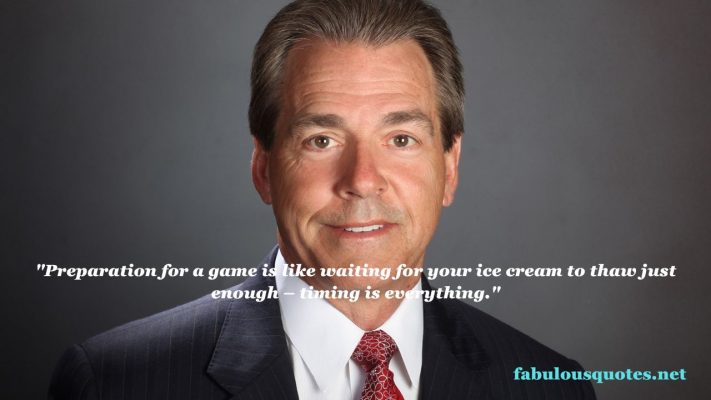 Nick Saban quotes about ice cream